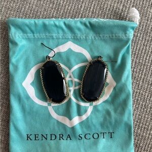 Kendra Scott Black and Gold Earrings